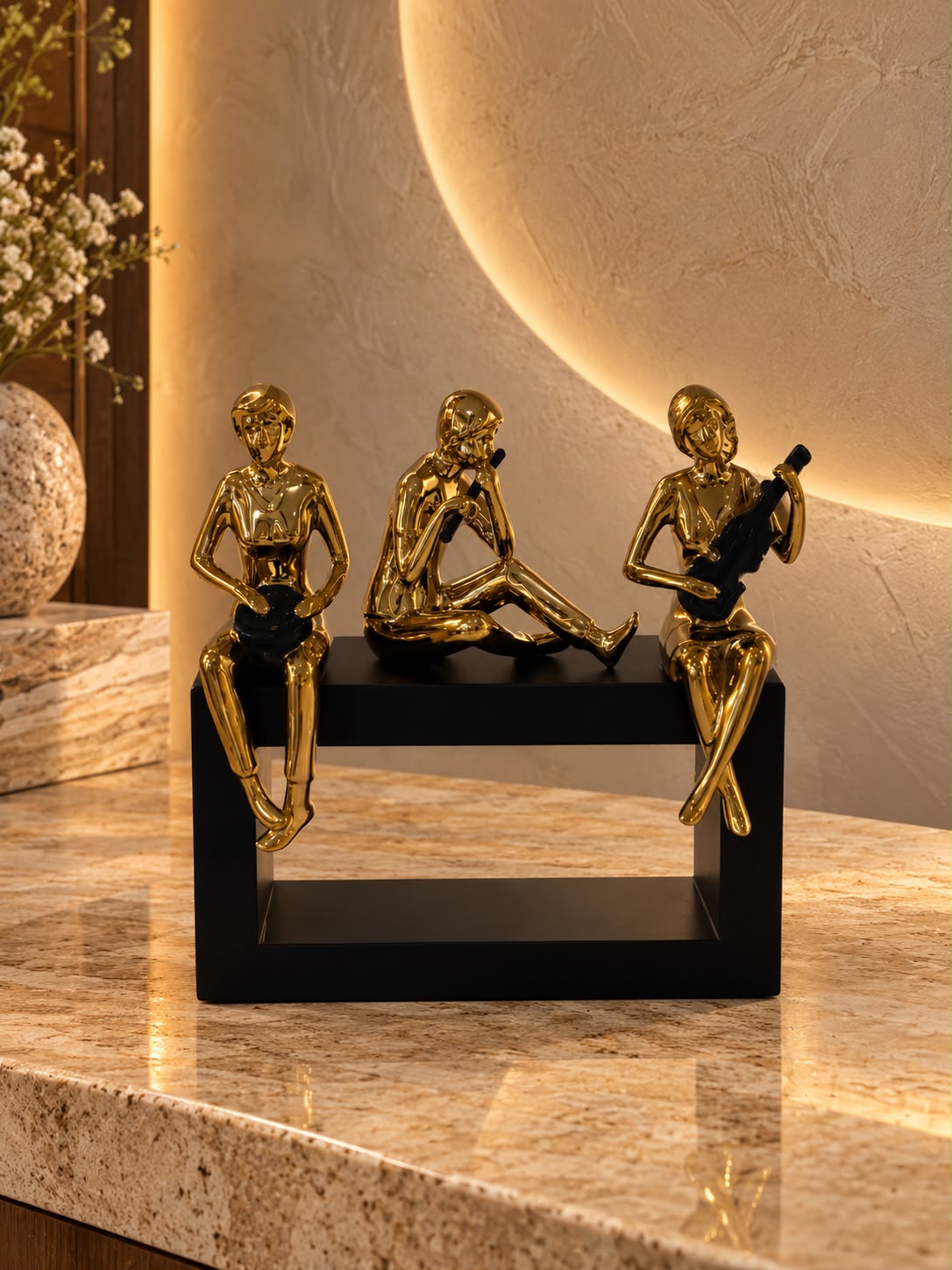 Gold Ensemble Trio Sculpture